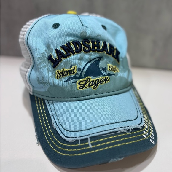 NWOT Landshark Island Style Lager Hat Baseball Cap One Size Adjustable - Picture 1 of 9